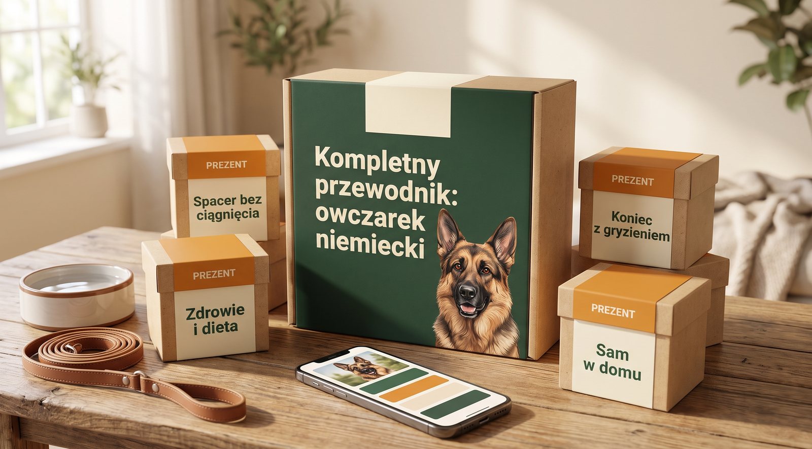 Kompletny przewodnik: owczarek niemiecki – pudełko z czterema prezentami